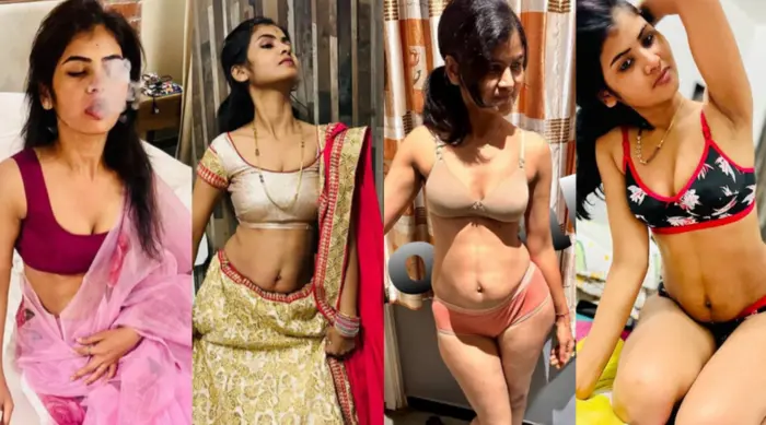 Indian Beautiful Sexy HouseWife Smoking Riding Watch